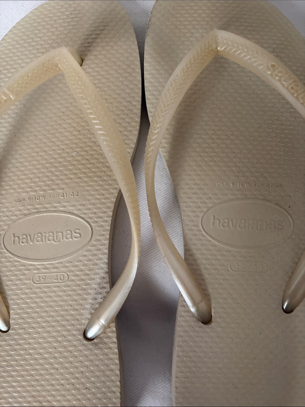 Havaianas Slim Flip Flops in Light Beige - Picture 3 of 5
